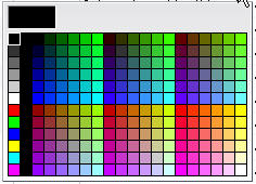 Screen capture of color-selection grid