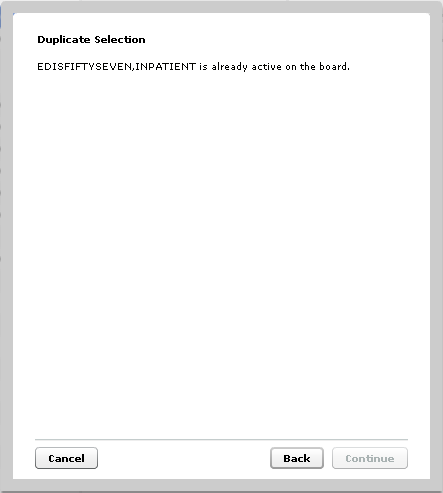 Screen capture: Duplicate patient notification